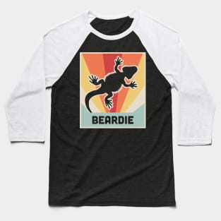 BEARDIE - Cute 70s Vintage Bearded Dragon Baseball T-Shirt